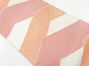 アンティーク　抽象模様織り出し袋帯(着用可)